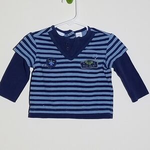 First Impressions Pilot Layered Plane Shirt 6-9m